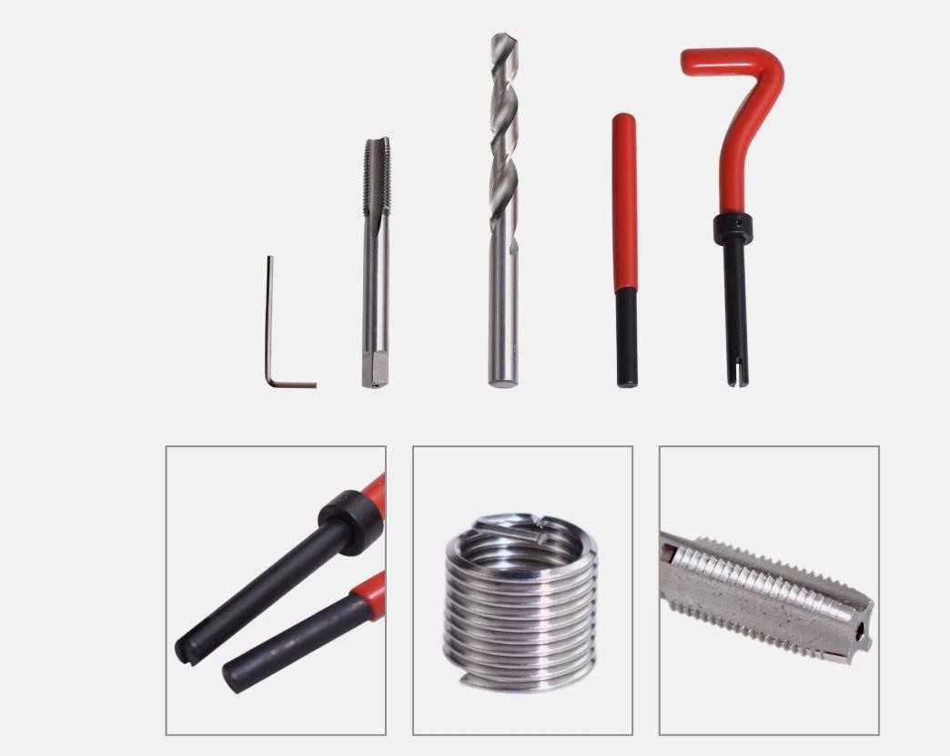 USED M10 x 1.25 Thread Repair Tool Stainless Heli-coil Wire Insert Kit