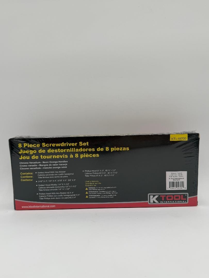 K Tool International KTI19700 Screwdriver Set 8 Piece