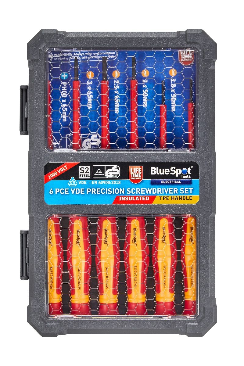 Blue Spot Tools 12628 6 PCE VDE Precision Screwdriver Set
