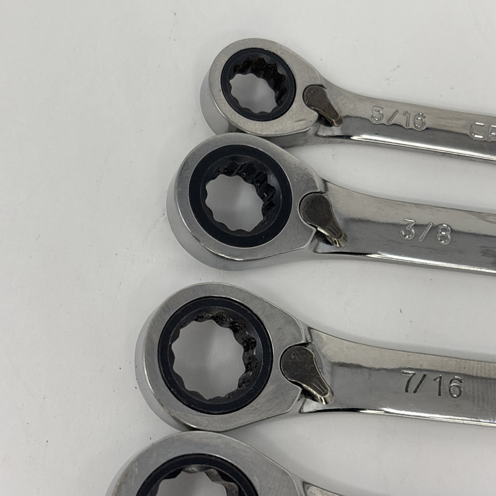 Craftsman SAE Ratcheting Wrench Set 12 Point Reversible 8pc GK F 42404 USA