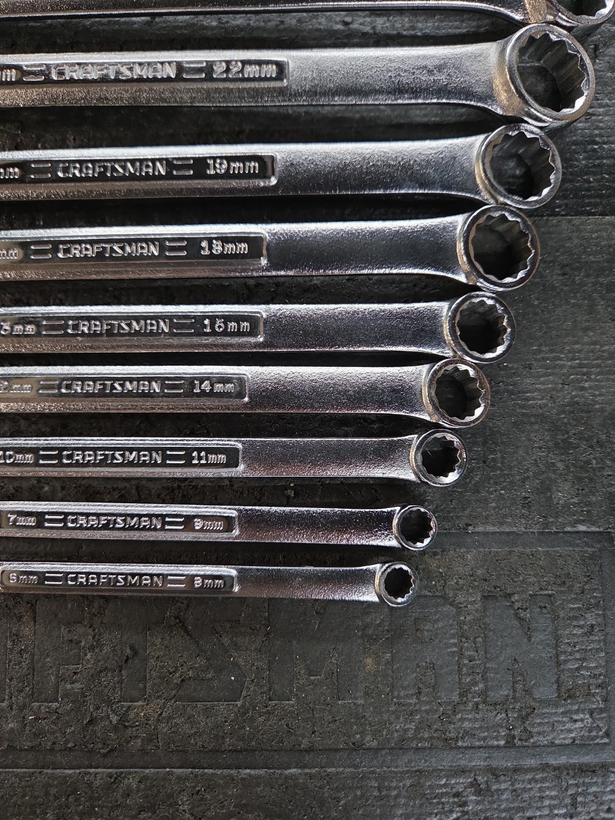 Craftsman Metric Double Box End Wrench Set 12 Point 6mm to 24mm 10pc Made in USA