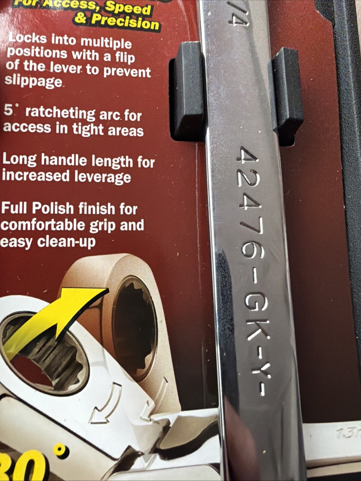 Rare Sears Craftsman USA Nos 7pc Locking Flex Ratcheting Wrench Set 42400