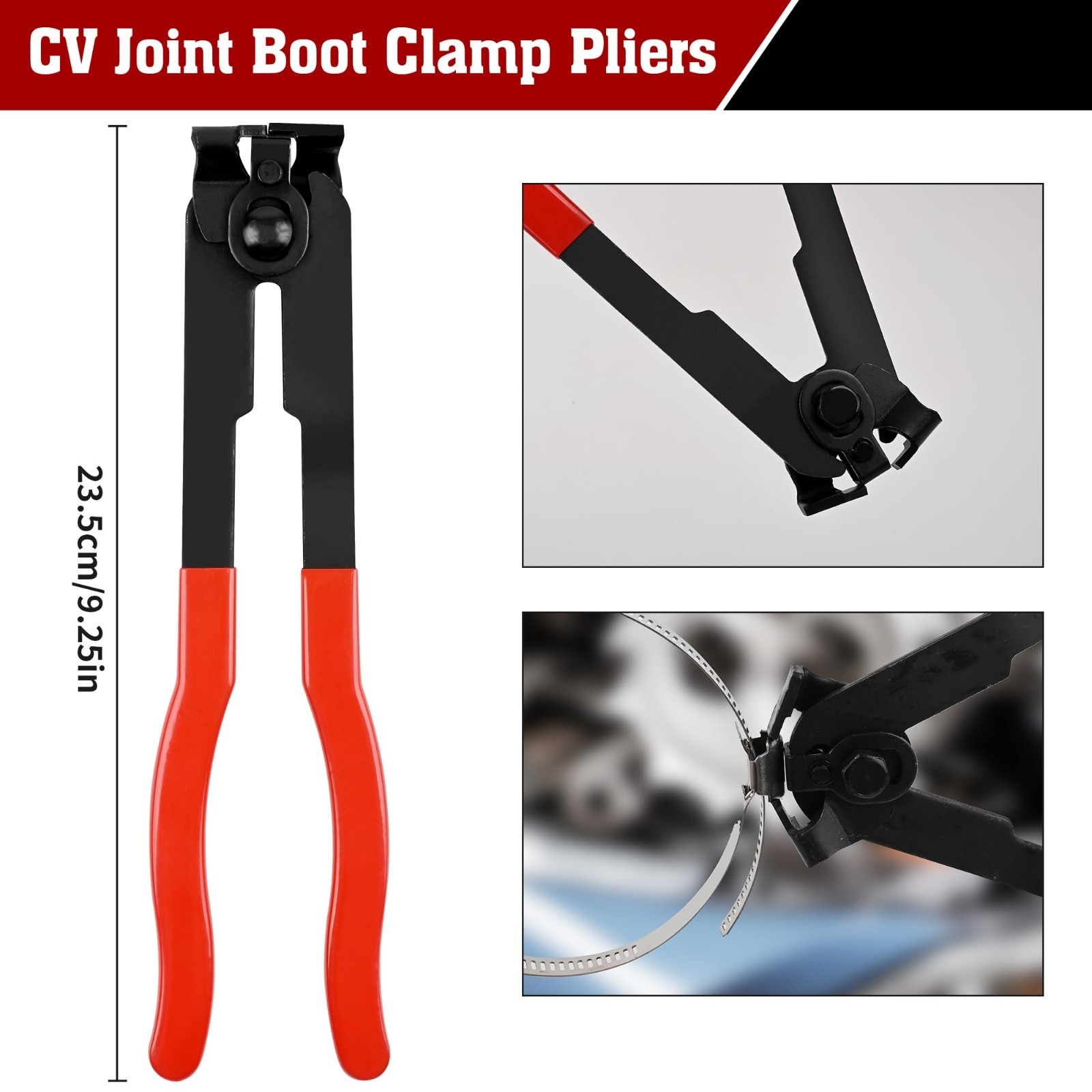 5Pcs CV Boot Clamp Tool Set | Hose Clamp & Clic-R Pliers, Auto Trim Removal, Sto