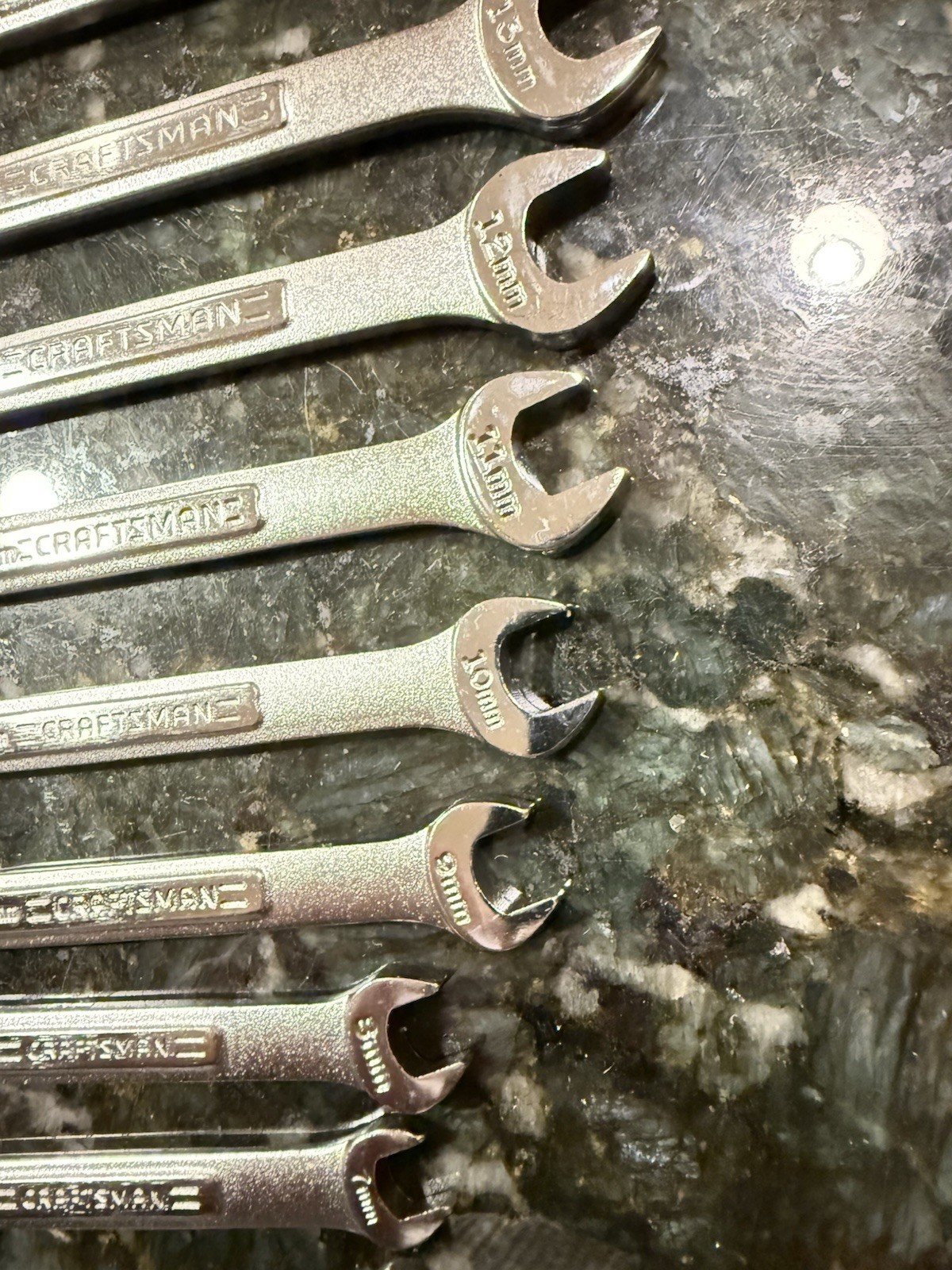 NOS CRAFTSMAN 12pt METRIC Combination Wrench Set 6mm-18 NO Skips (13 pieces) USA