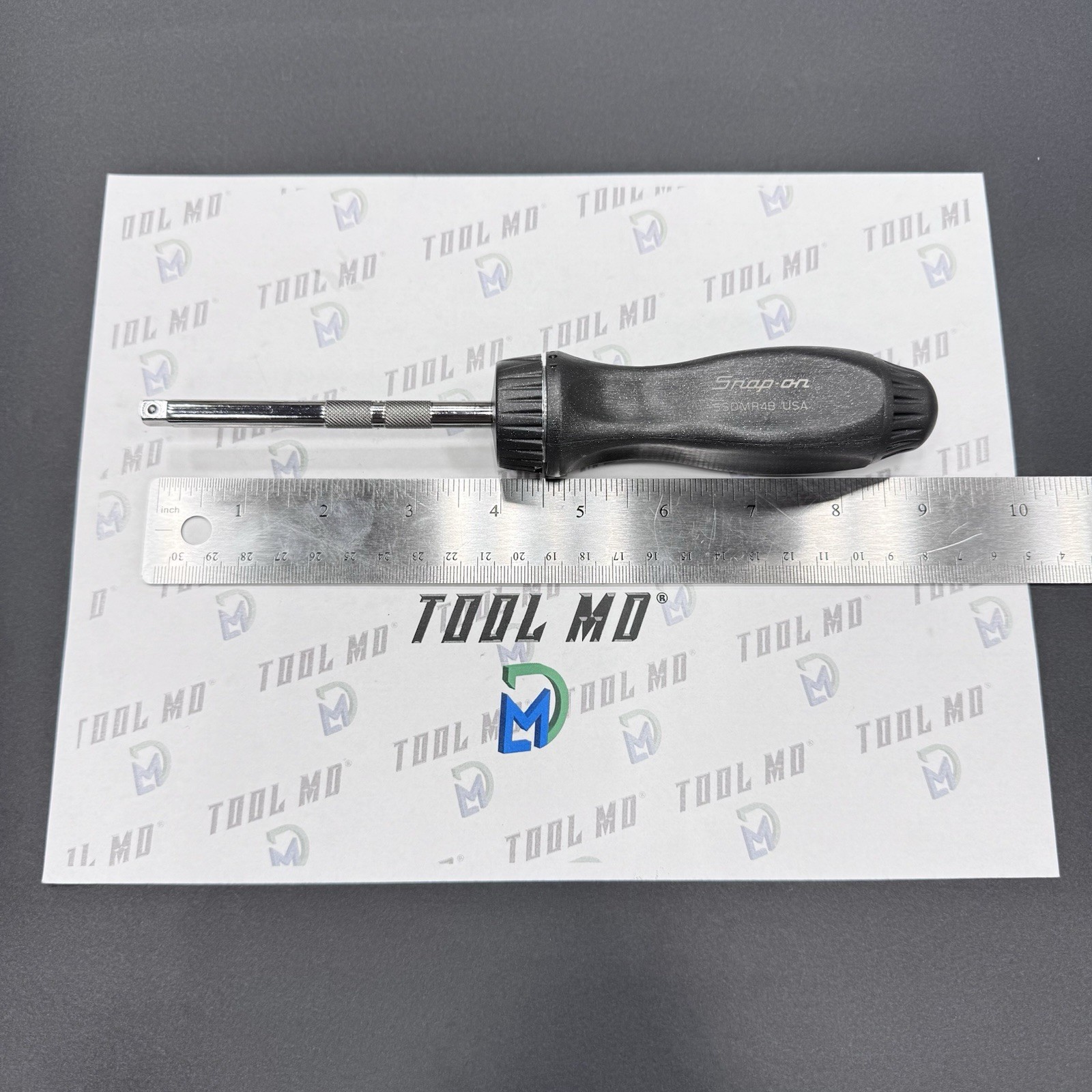 Snap-on Tools NEW DARK TITANIUM 1/4″ DRIVE Hard Grip 4″ Ratcheting Driver TMR4DT