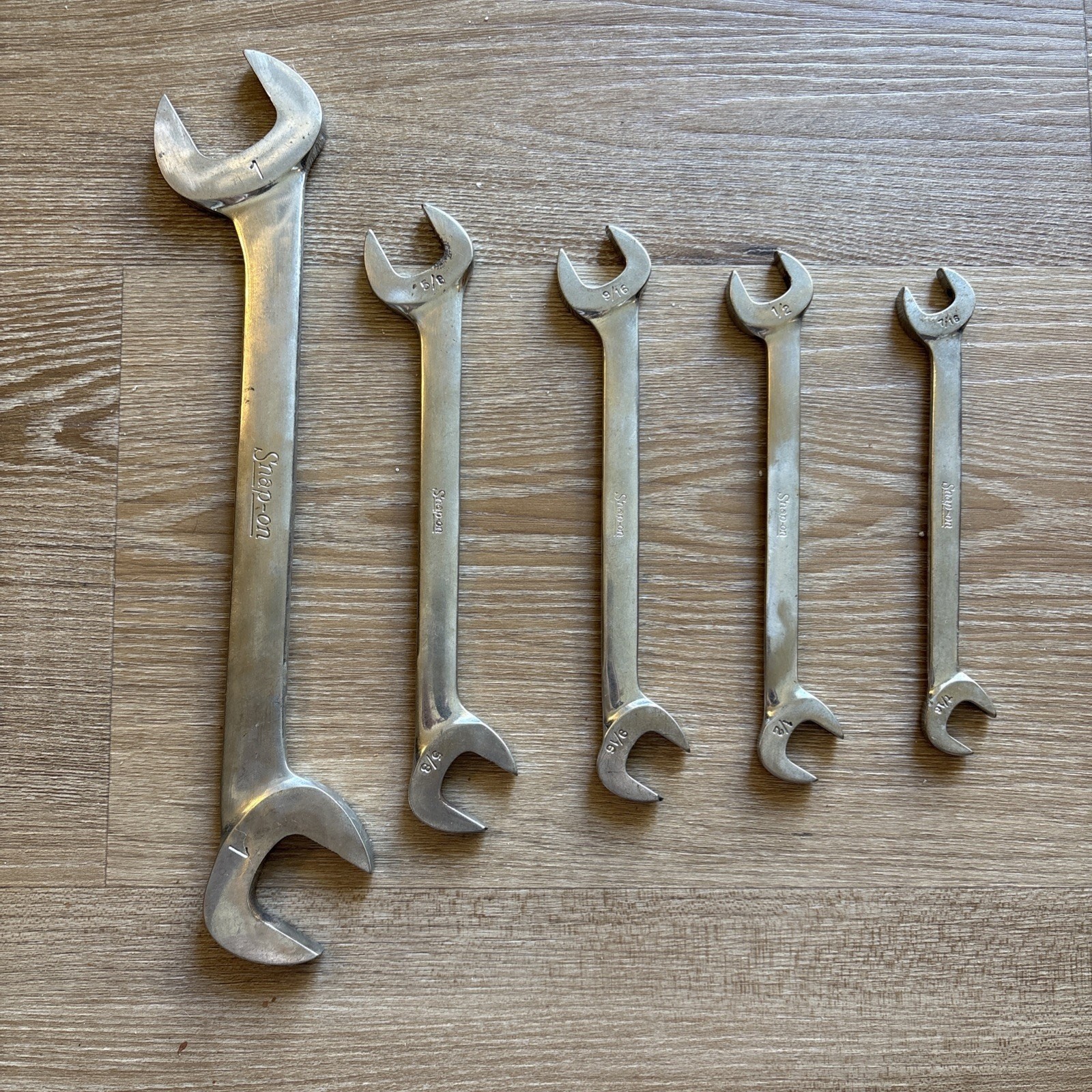 Snap On 5 Piece SAE Four-Way Angle Head Wrench Set VS32-VS20-VS18-VS16-VS14