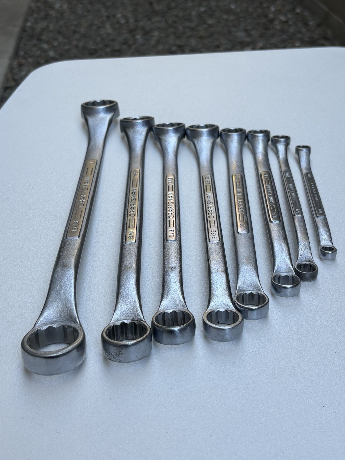 Vintage Craftsman Double End Combination Wrenches Set 8pc” 1/4×5/16 to 15/16×1 “