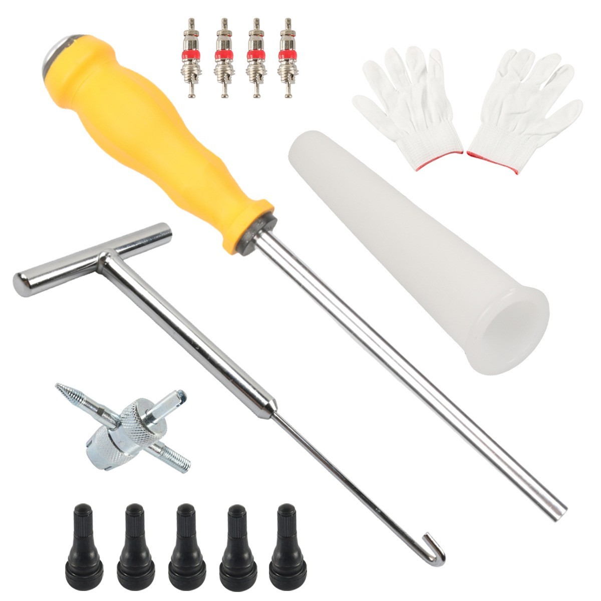 15-Piece Valve Core Maintenance Tool Set for Reliable Tire Valve Tasks