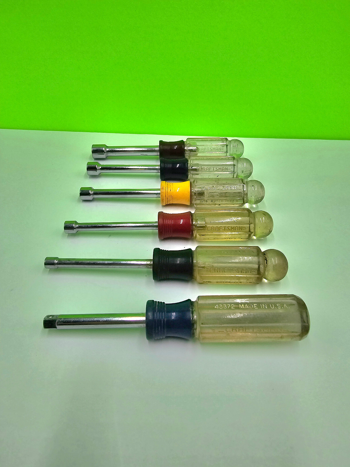Craftsman Tools 6 Piece SAE Driver 3/8 7/16 5/16 1/4 3/16 & 1/4 Extension V