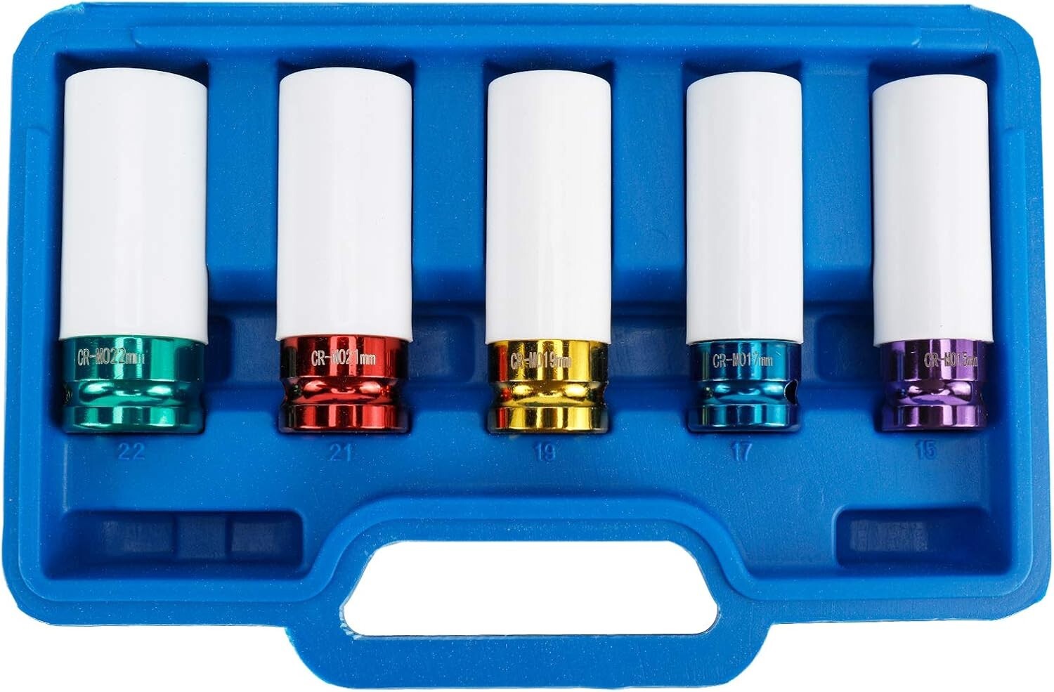 5Pcs 1/2″ Drive Thin Deep Wall Lug Nut Impact Socket Set Premium Wheel Protector