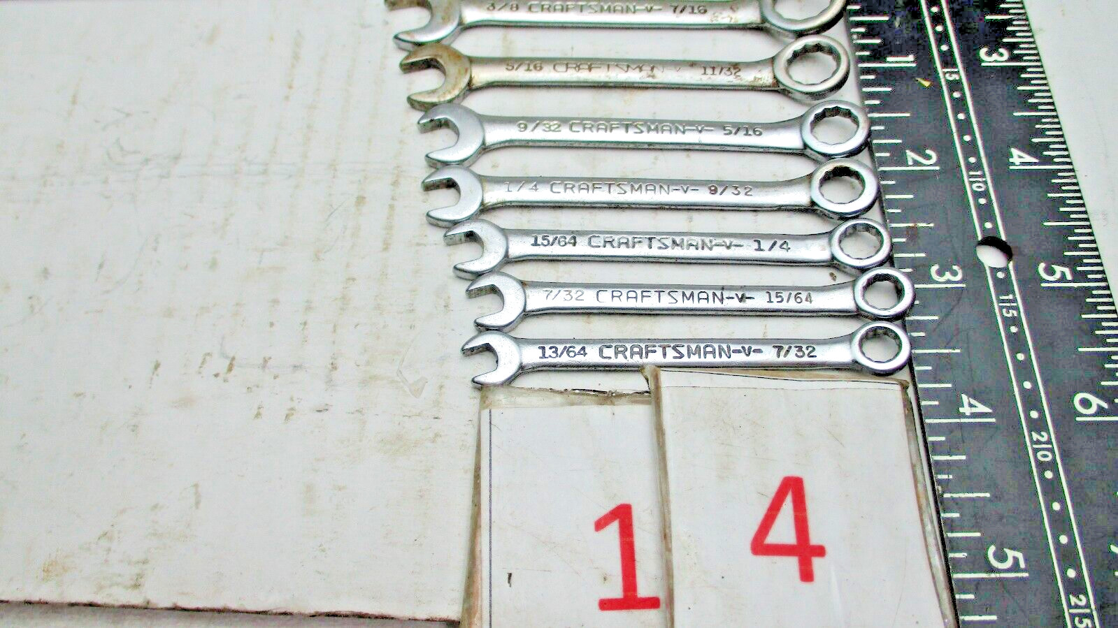 Craftsman Lot Of 7 -V- Combination Wrenches Vintage See Pictures For Details