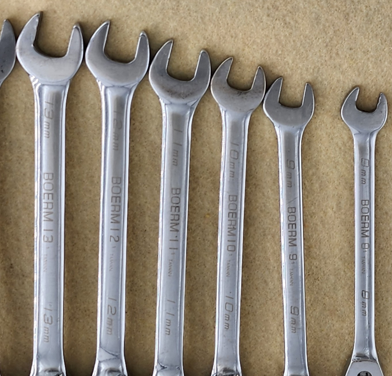 Blue-Point 12 Pc Metric Reversible Ratcheting Combination Wrench Set 8mm-19mm Sn