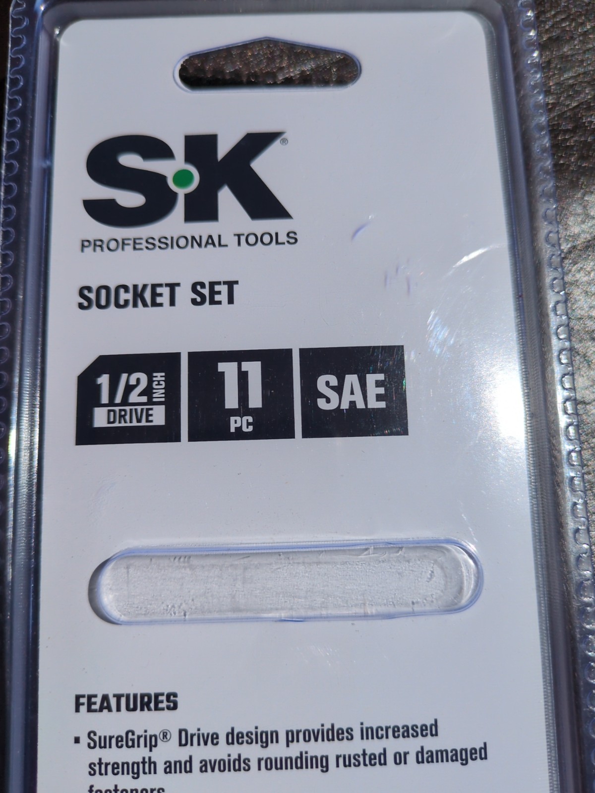 SK Professional Tools 1/2″ Drive 11 Piece SAE Socket Set With Rail New WARRANTY