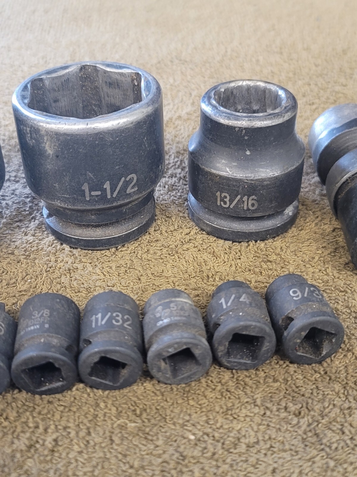 17 Gray Canada GP Impact Hex Socket 3/8 1/2 3/4″ Drive Sae 1-7/8 13/16 19mm 10 8