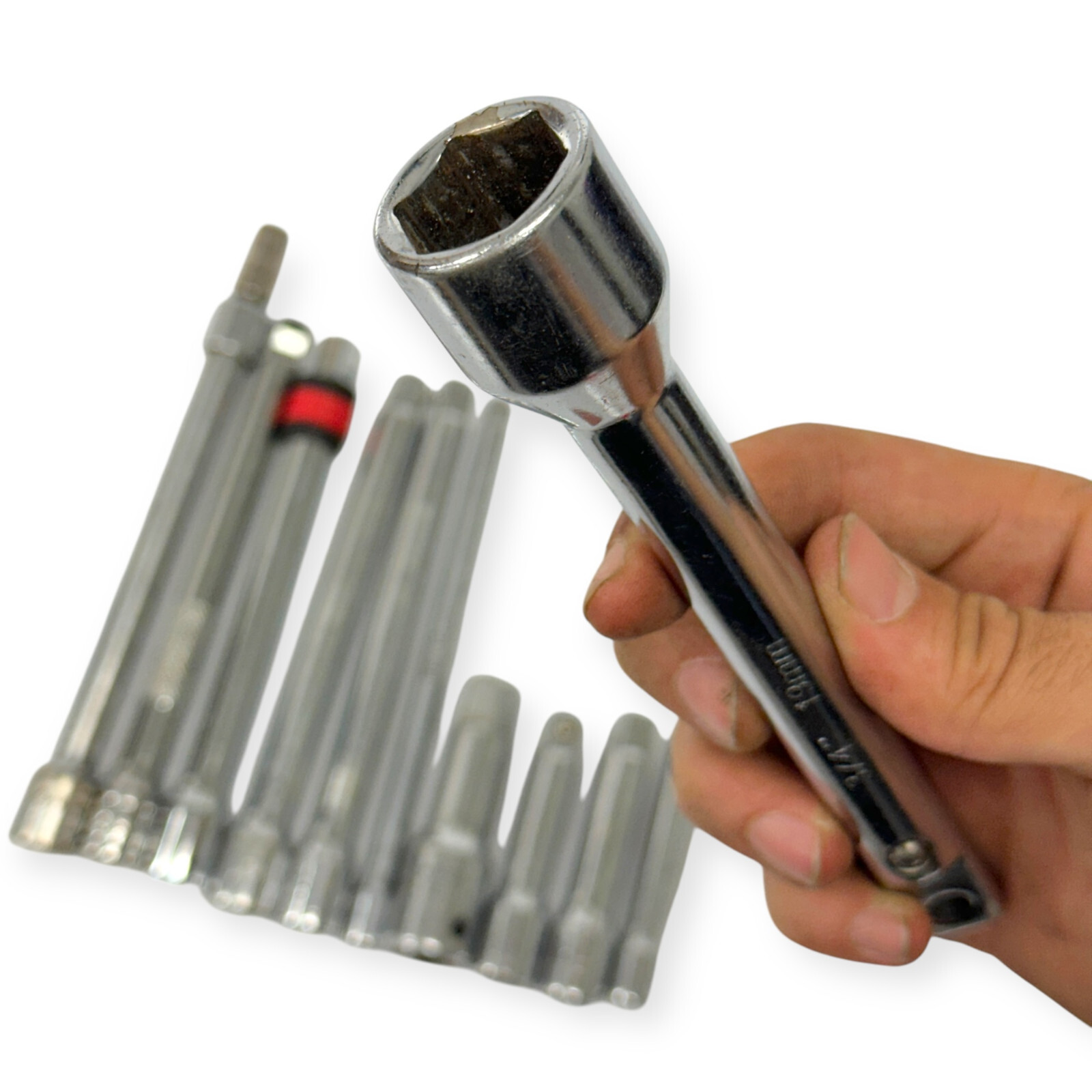 Craftsman, Husky and Assorted 3, 6, 7 in, 3/4, 3/8 in Extension Bar Set, 11 pcs