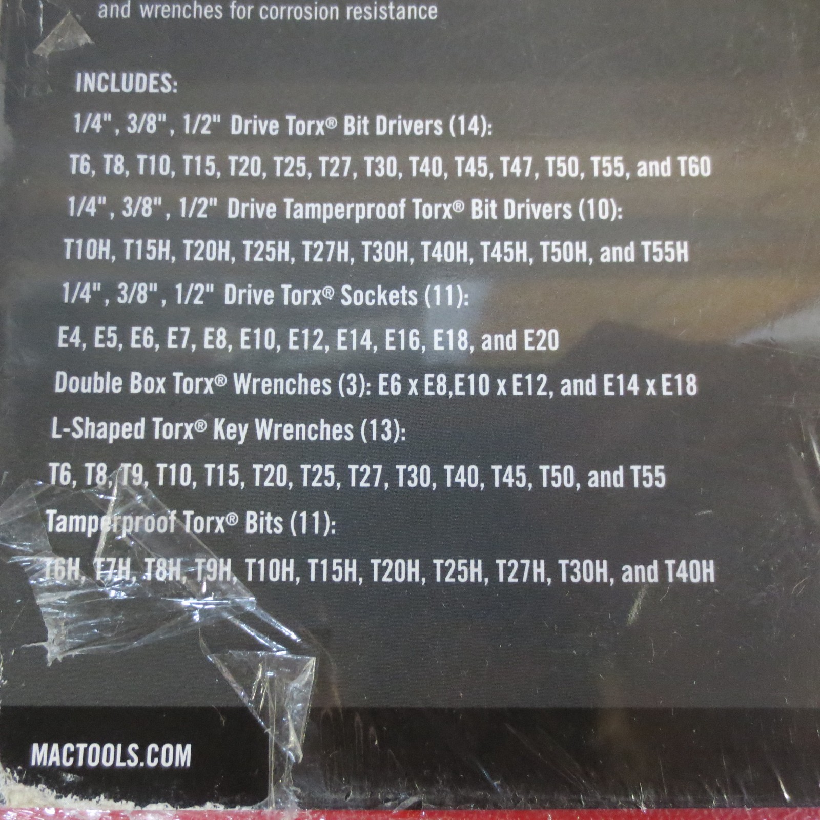 MAC TOOLS SXMT62B 62-PC Star Driver and Wrench Set