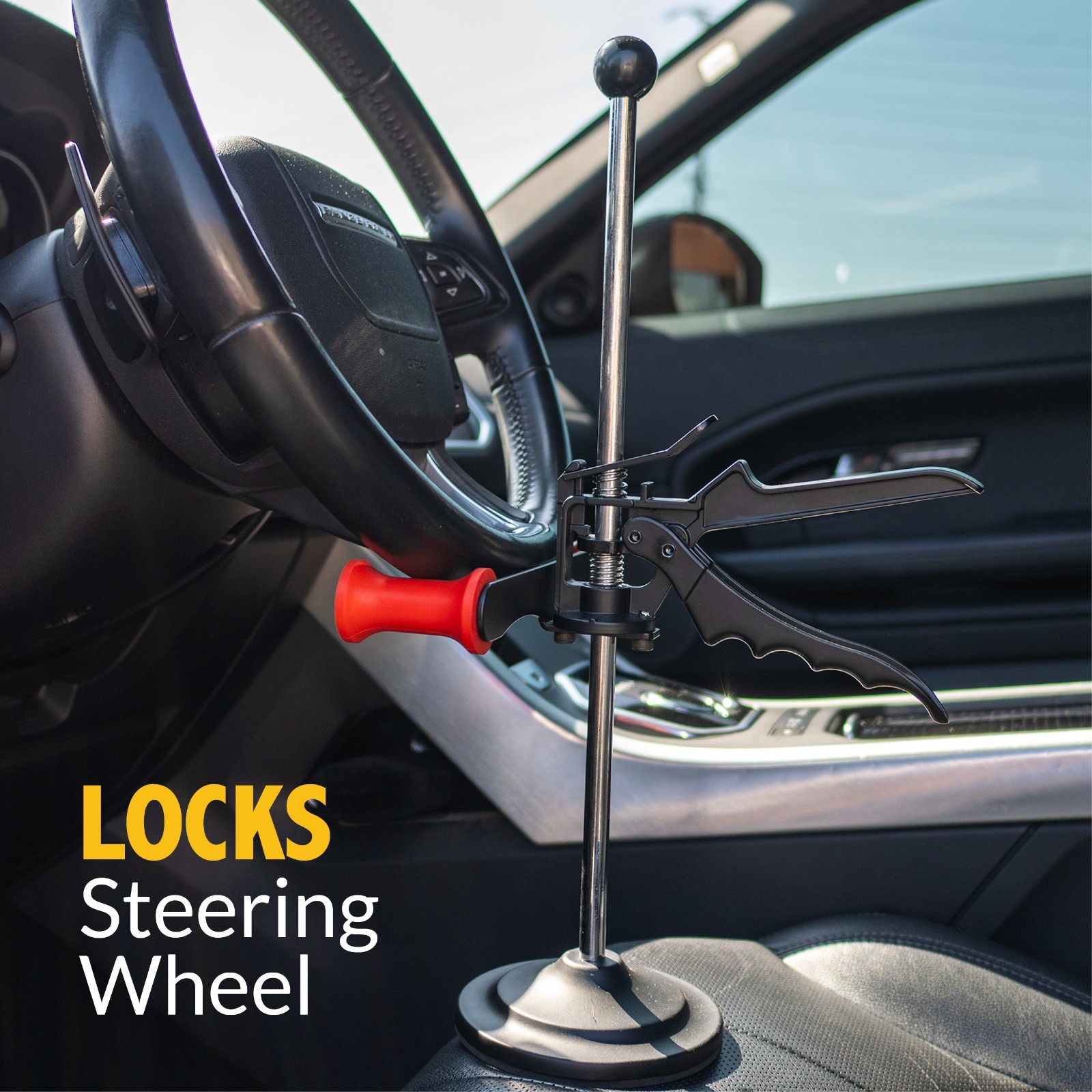AutoSolo 16.5″ Adjustable Steering Wheel Holder – Universal Fit
