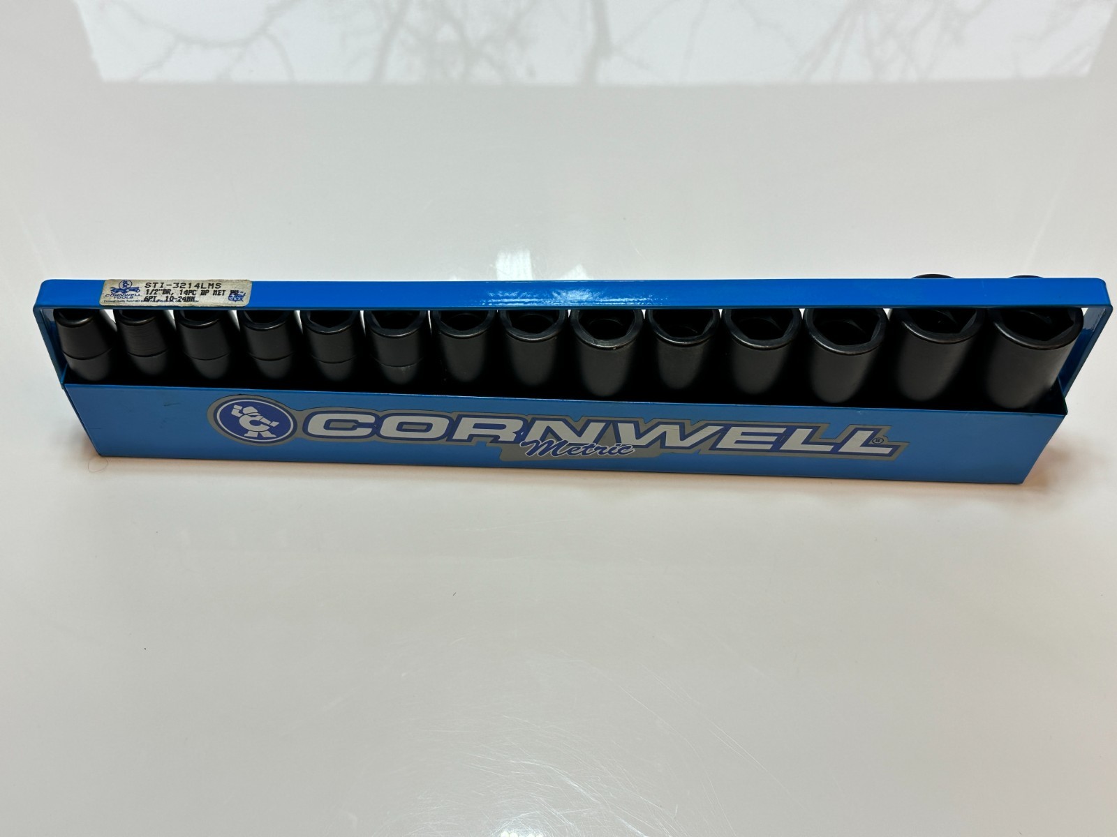 NOS Cornwell USA 14pc 1/2″ Drive Metric Deep Impact Socket Set, 10mm to 24mm NEW