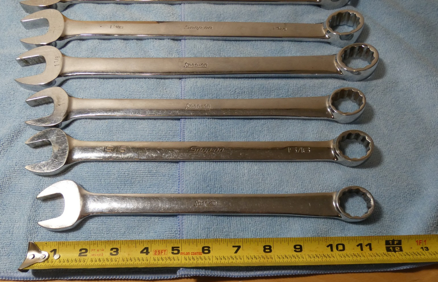 Snap-On 6 Pc. Combo Flank Drive Wrench Set SAE OEX28, OEX30B, OEX32,36,38B, 40B