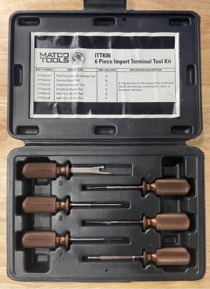Matco 6 Piece Import Terminal Tool Kit, Complete, Case Included