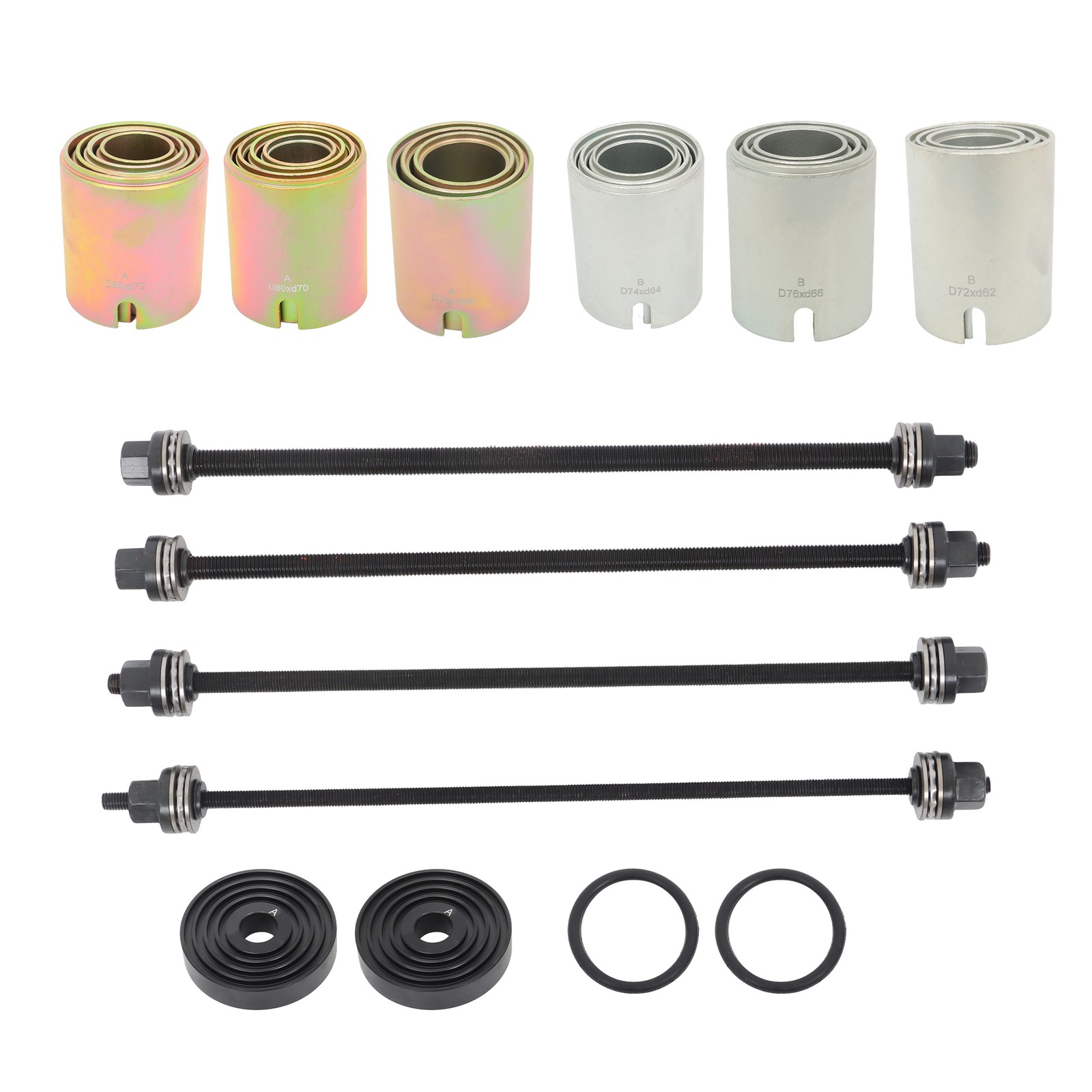 26Pcs Press Pull Sleeve Kit Bush Bearing Removal Insertion Tool Kit Universal