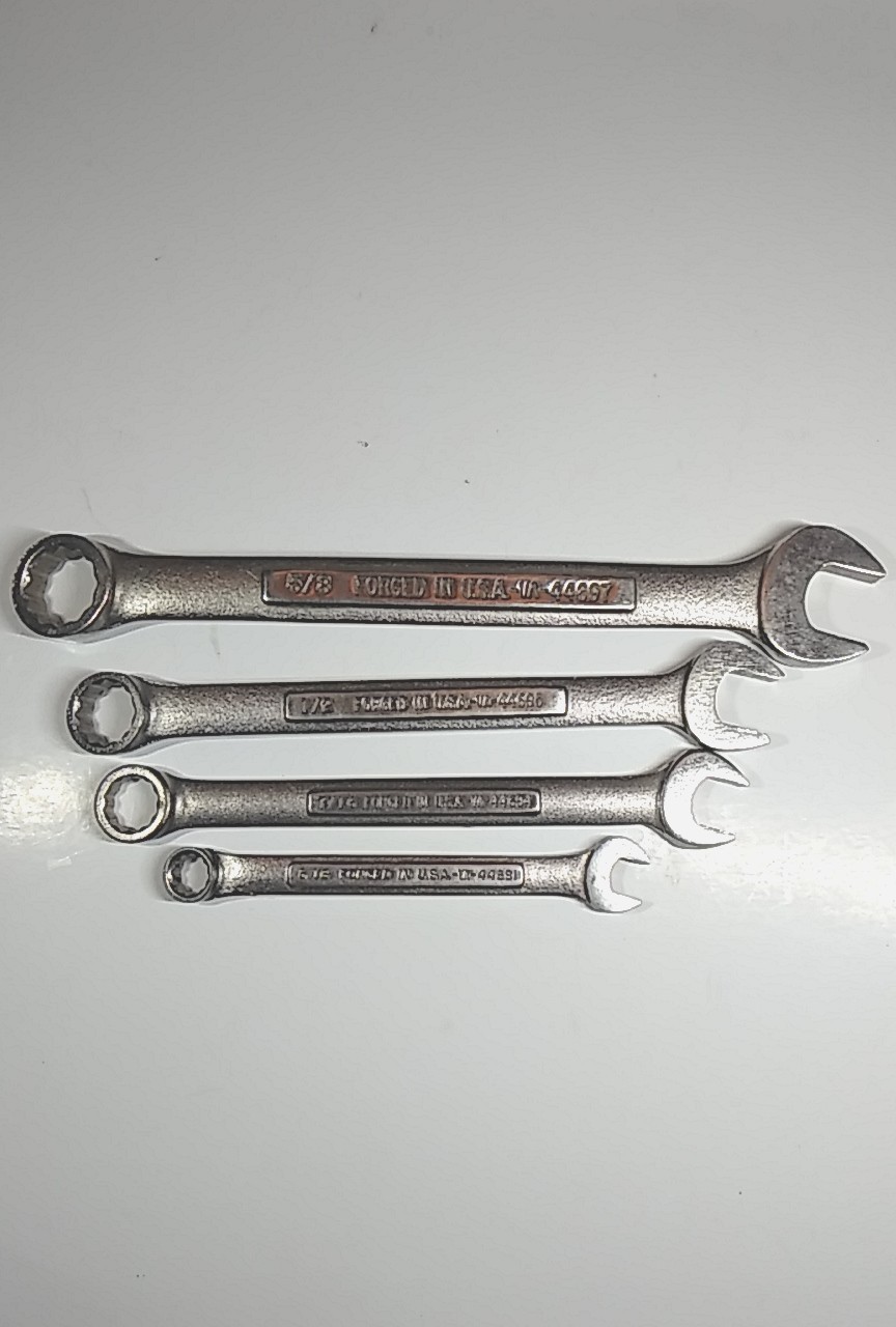 CRAFTSMAN -VA- Series 4pc SAE 12 Pnt Combination Wrench Set Made In USA