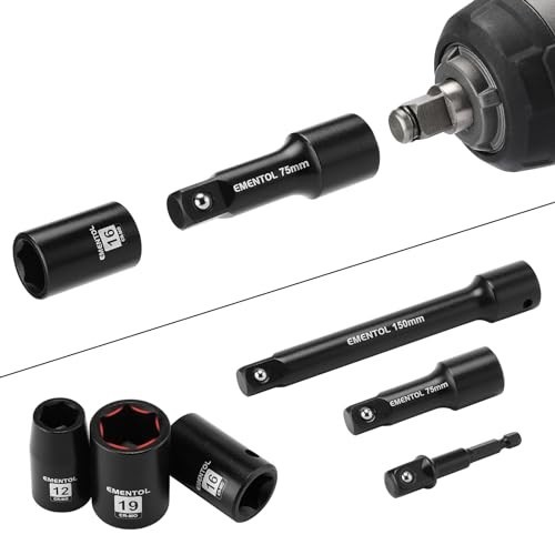 30PCS 1/2″ Drive Metric Shallow Impact Socket Set, 10mm-36mm, CR-MO, 6 Point, Ex