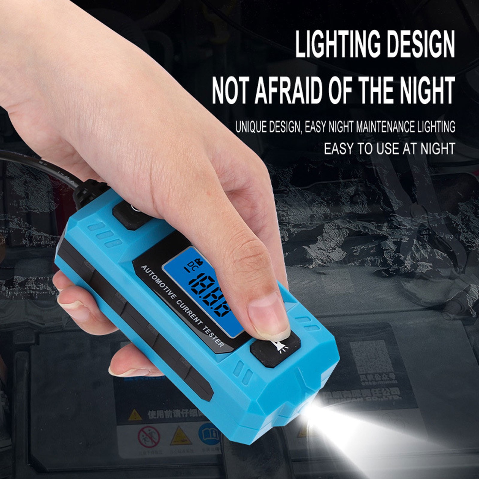 Car Circuit Tester with LED Display for 12V and 0 01 to 19 99 Amp Range