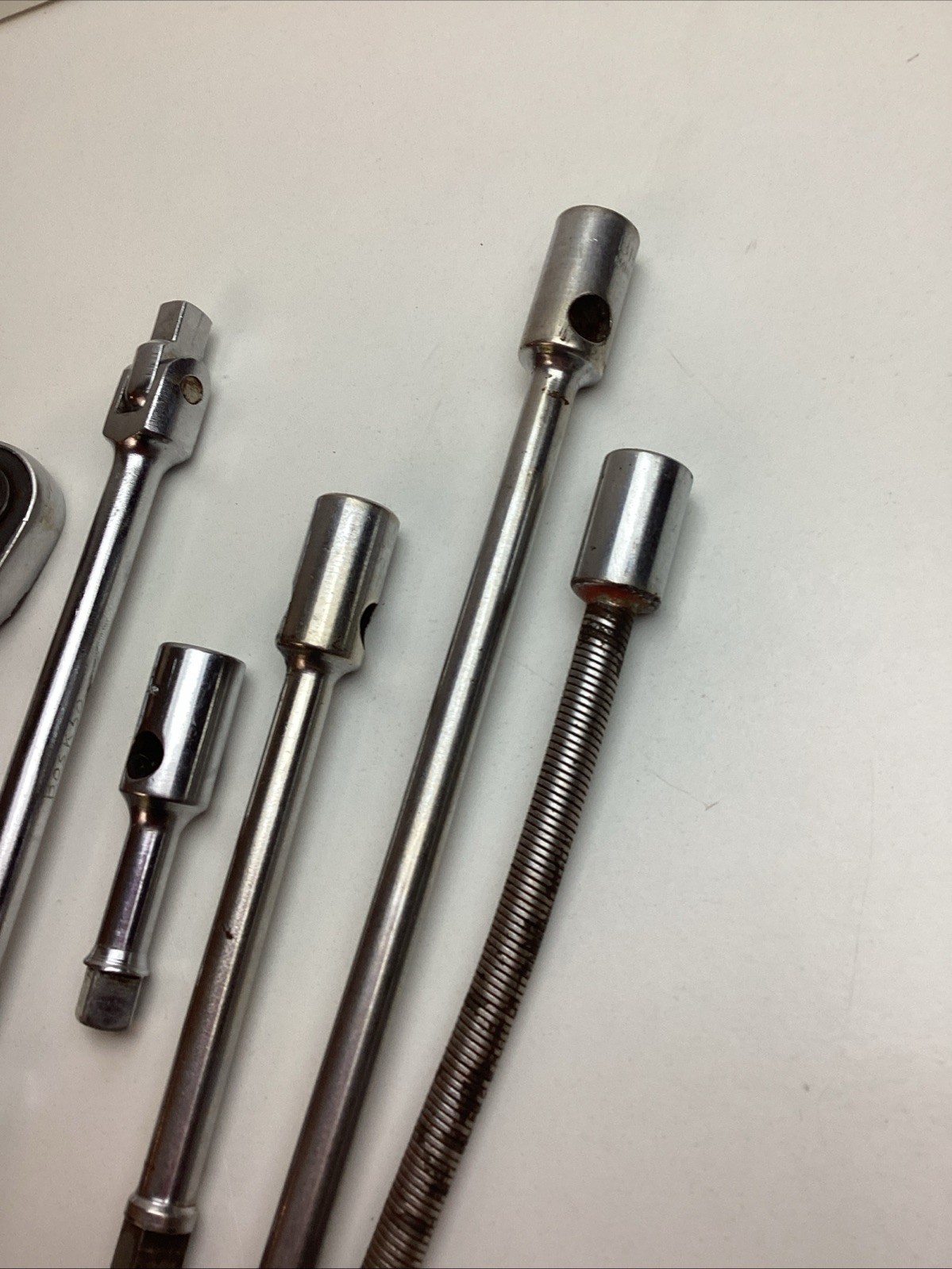 6 Pc BRITOOL 3/8”Drive Assortment. 4 Extensions. Ratchet. T Bar. Breaker Bar