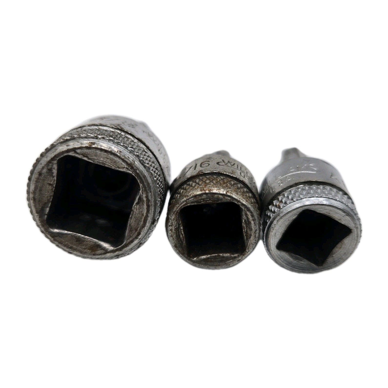 Williams Vintage Hex Tip Plug Socket 6 pt Lot of 3 – 5/8″, 1/4″, 5/16″