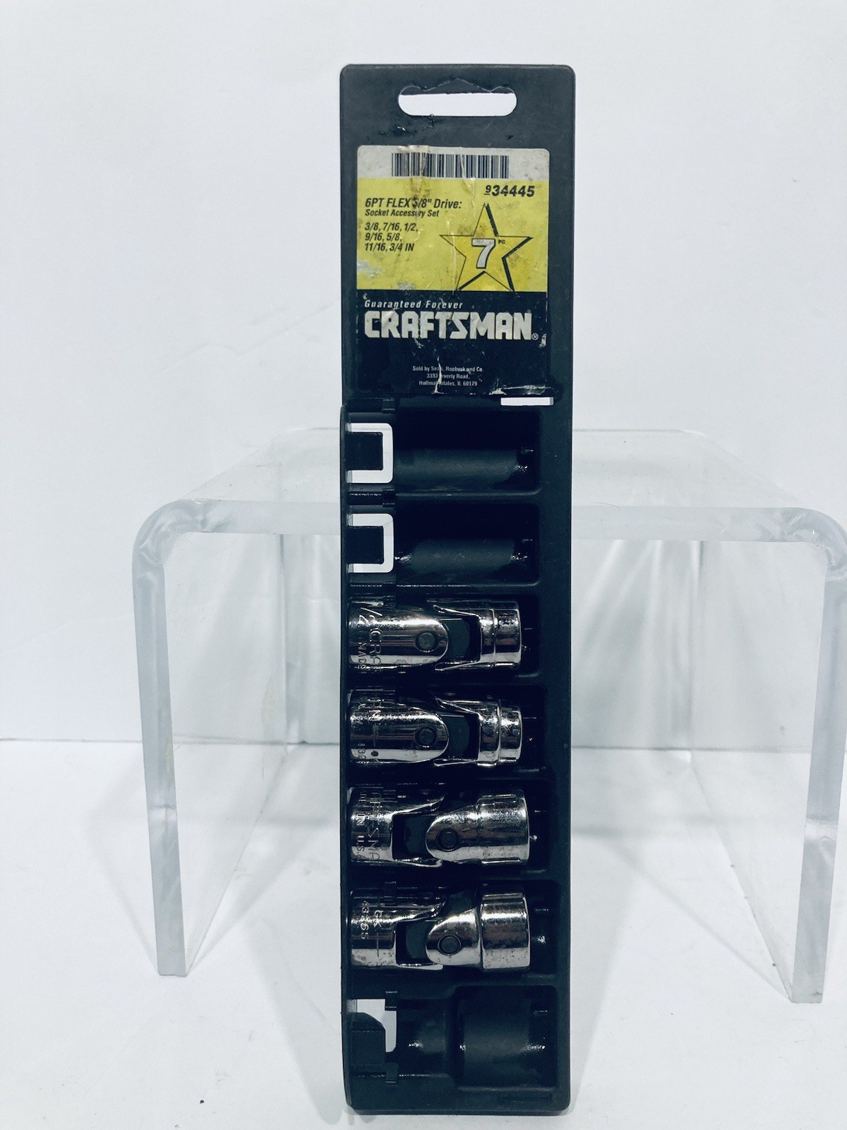 Read Craftsman 4pc Flex Socket Set 3/8 Drive USA 34445 3/8-3/4″ SAE Incomplete
