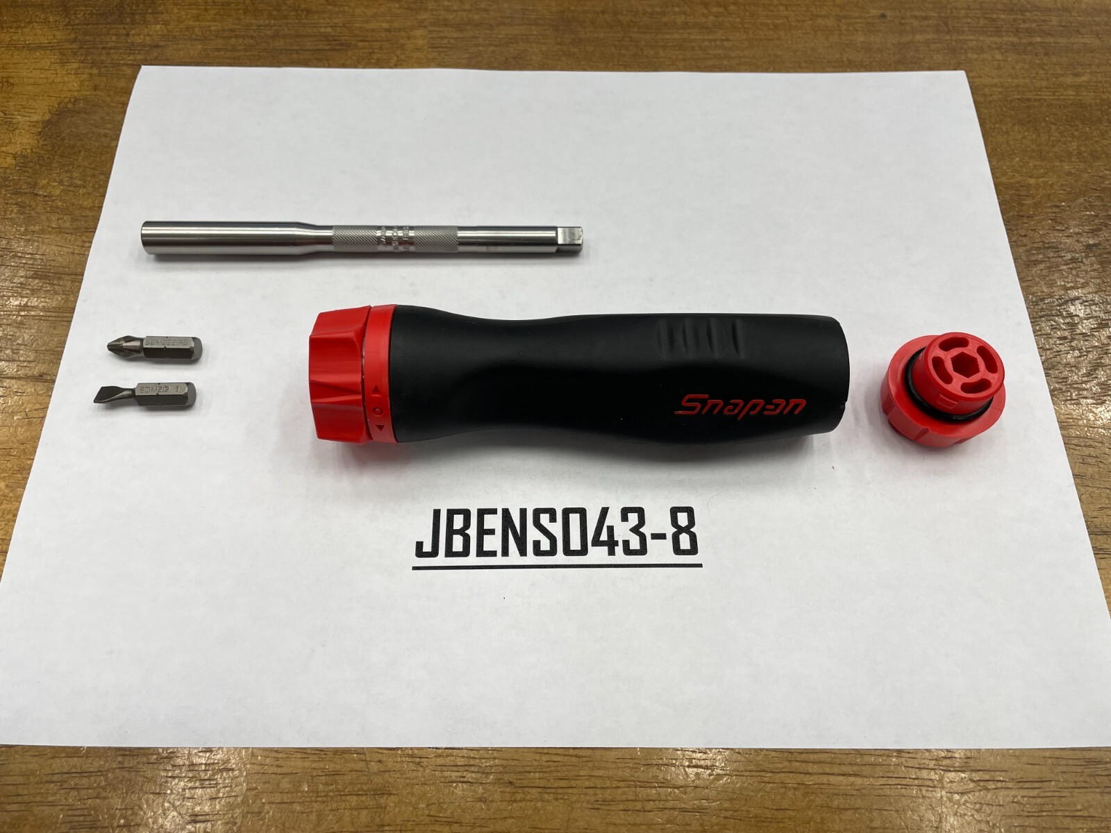 Snap-on Tools USA NEW RED Soft Grip Ratcheting Screwdriver w/ Bits SGDMRC44B