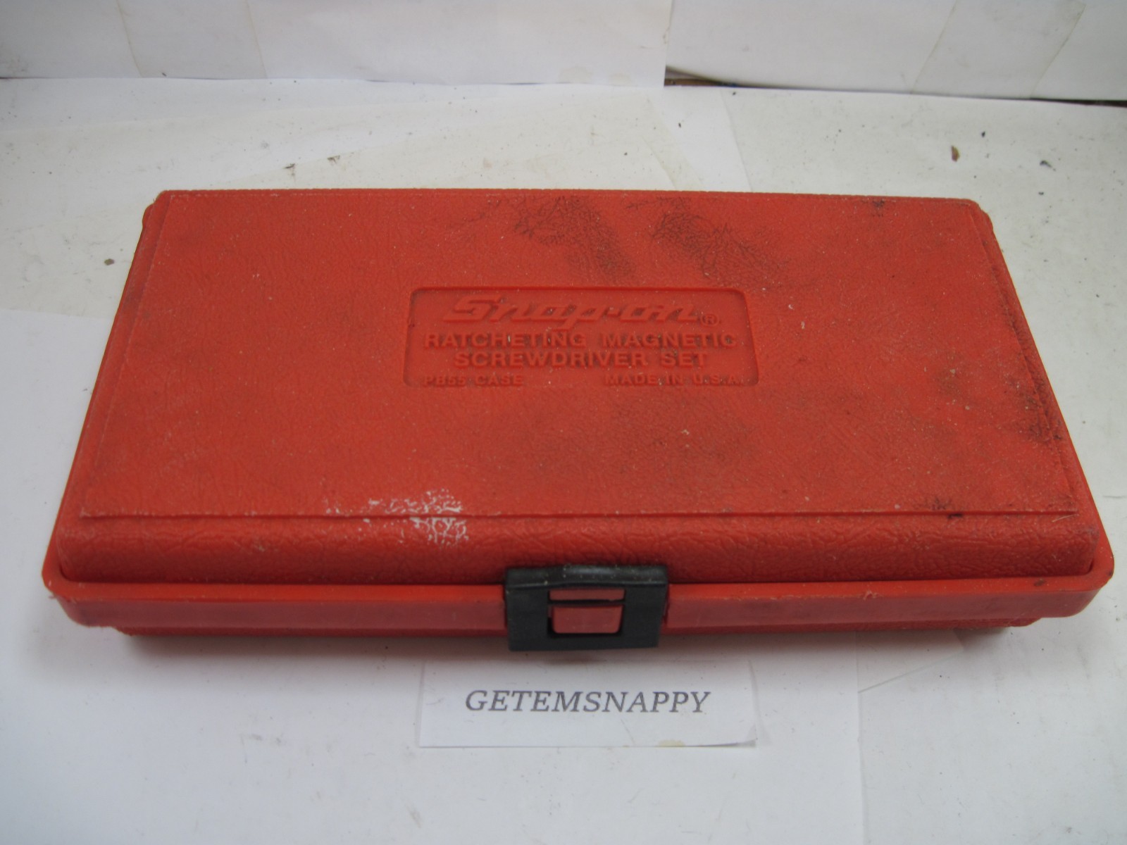 Snap On Red Handle Ratcheting Screwdriver Set W/Case & Bits SSDMR230 NICE