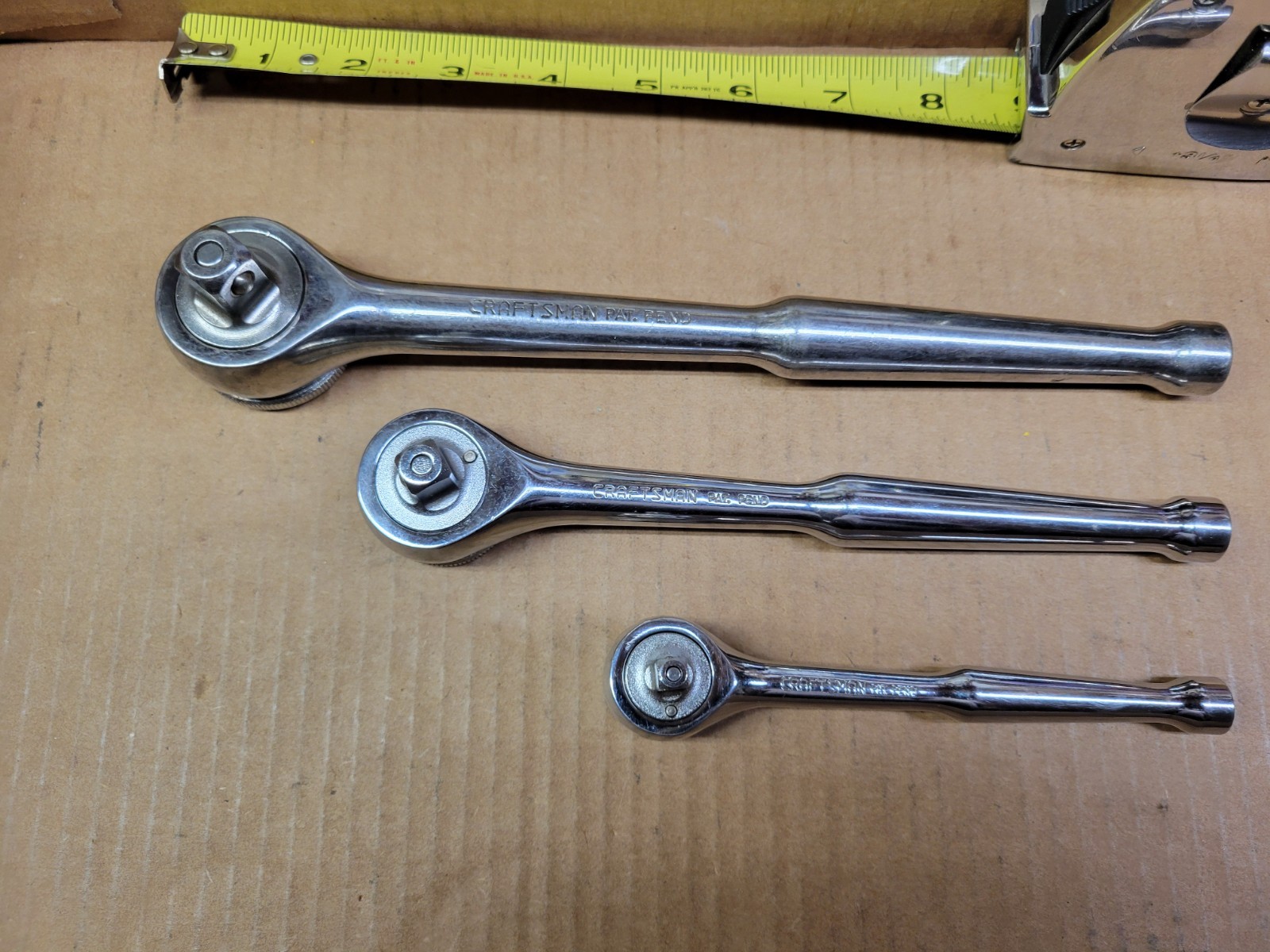 Craftsman USA 3-Piece Gold Label EE Series Thumbwheel Quick-Release Ratchet Set