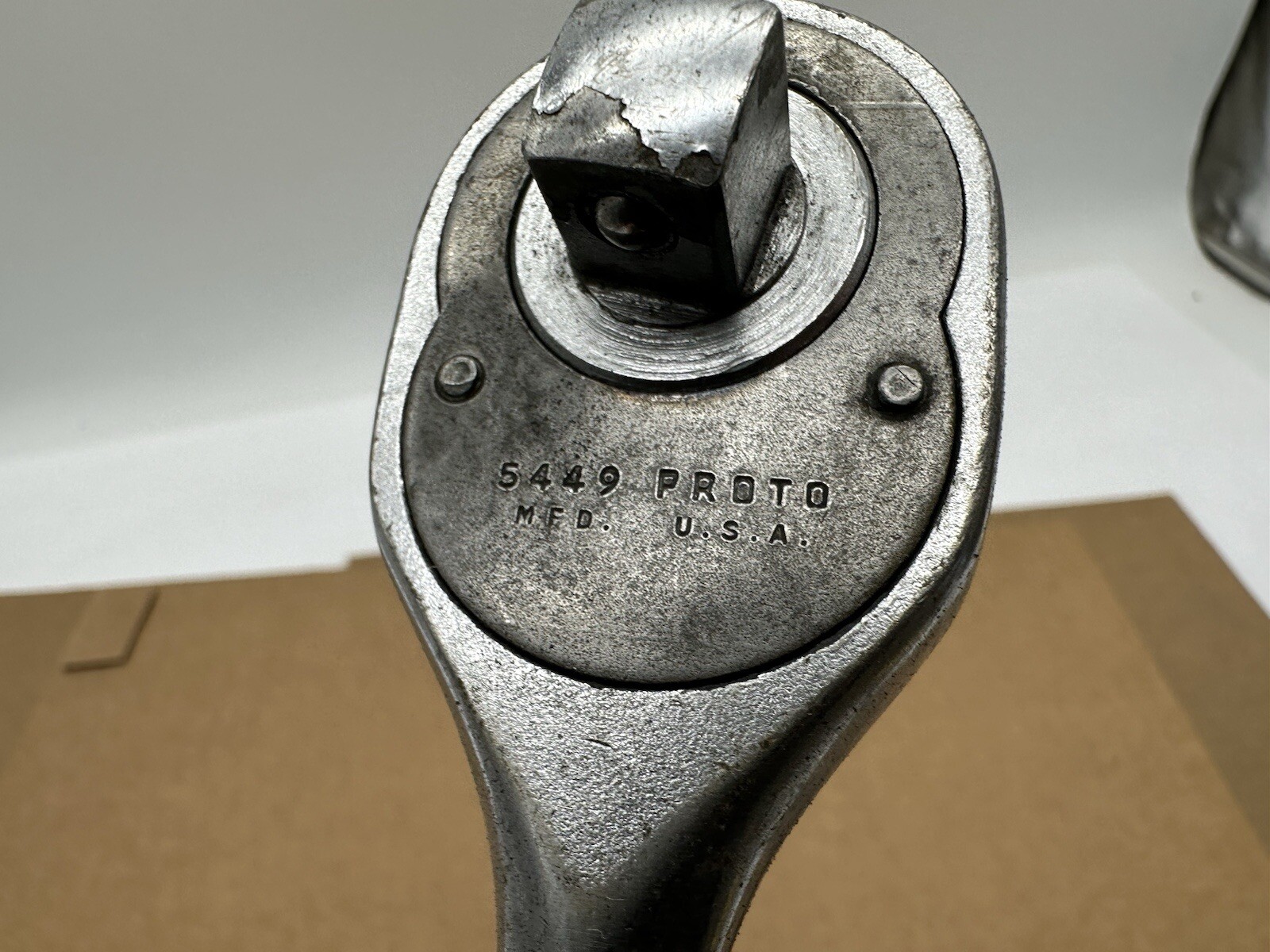 Vintage Proto 1/2″ Drive 10″ Long Pear Head Ratchet 5449 LOS ANGELES USA.