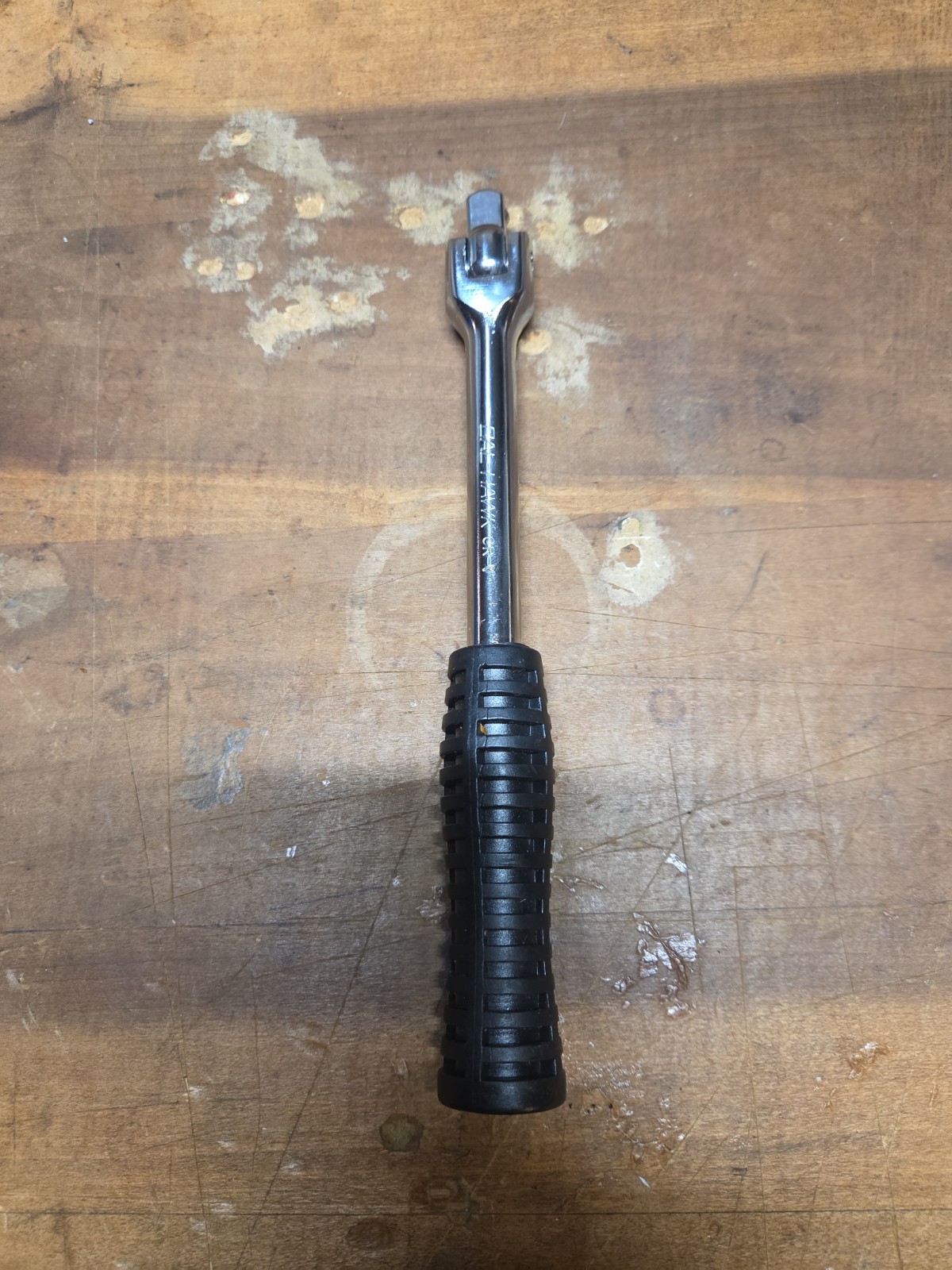 Cal Hawk 7.5″ Long 3/8″ Drive Breaker Bar Chrome Finish Black Handle