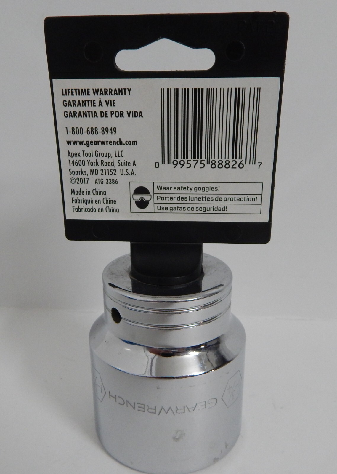 GearWrench 3/4″ Drive 1-3/4″ Socket 12 Point 88826 New On Hanging Card