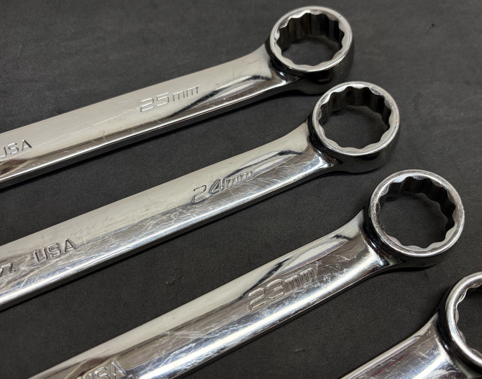 Snap-On Large 5pc Flank Drive Plus Metric Combination Wrenches SOEX Wrench Set