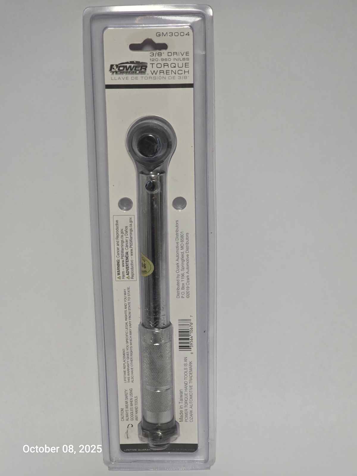 TORQUE WRENCH POWER 3/8″ DRIVE GM3004, 039564106767