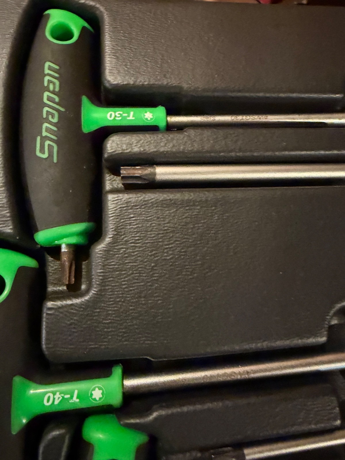 Snap-on 8 Piece Green Soft Grip T-Handle L-Shaped Torx Set T10-T45 AWSGT800A