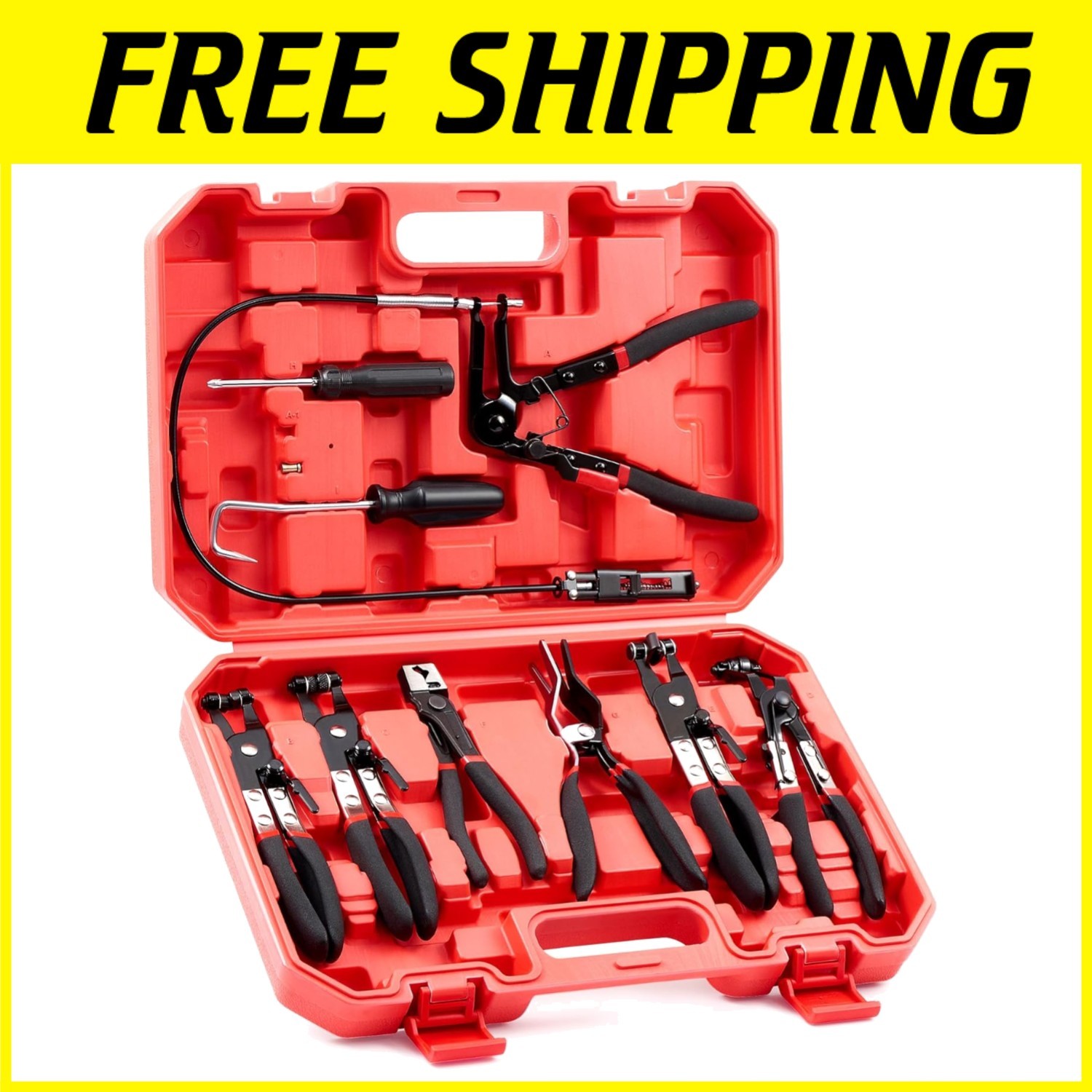 Long Flex Wire Pliers Set for Radiator & Heater Hoses