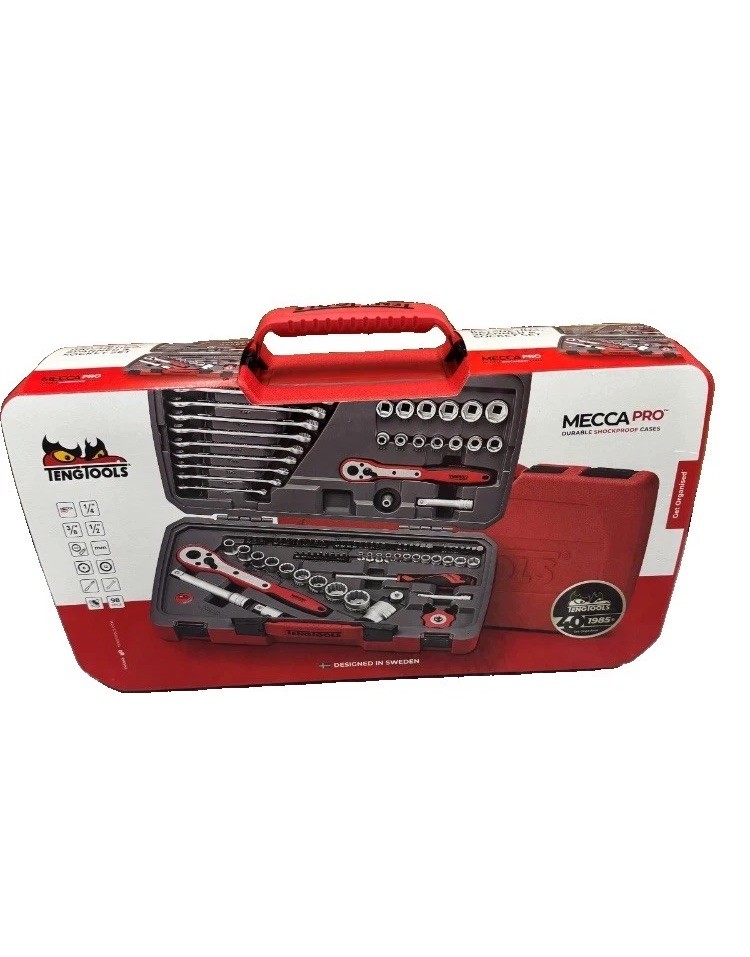 Teng Tools Mecca Pro TMX098 Tool Set 98 Pieces 1/4″ 3/8″ 1/2″ Drive Socket set