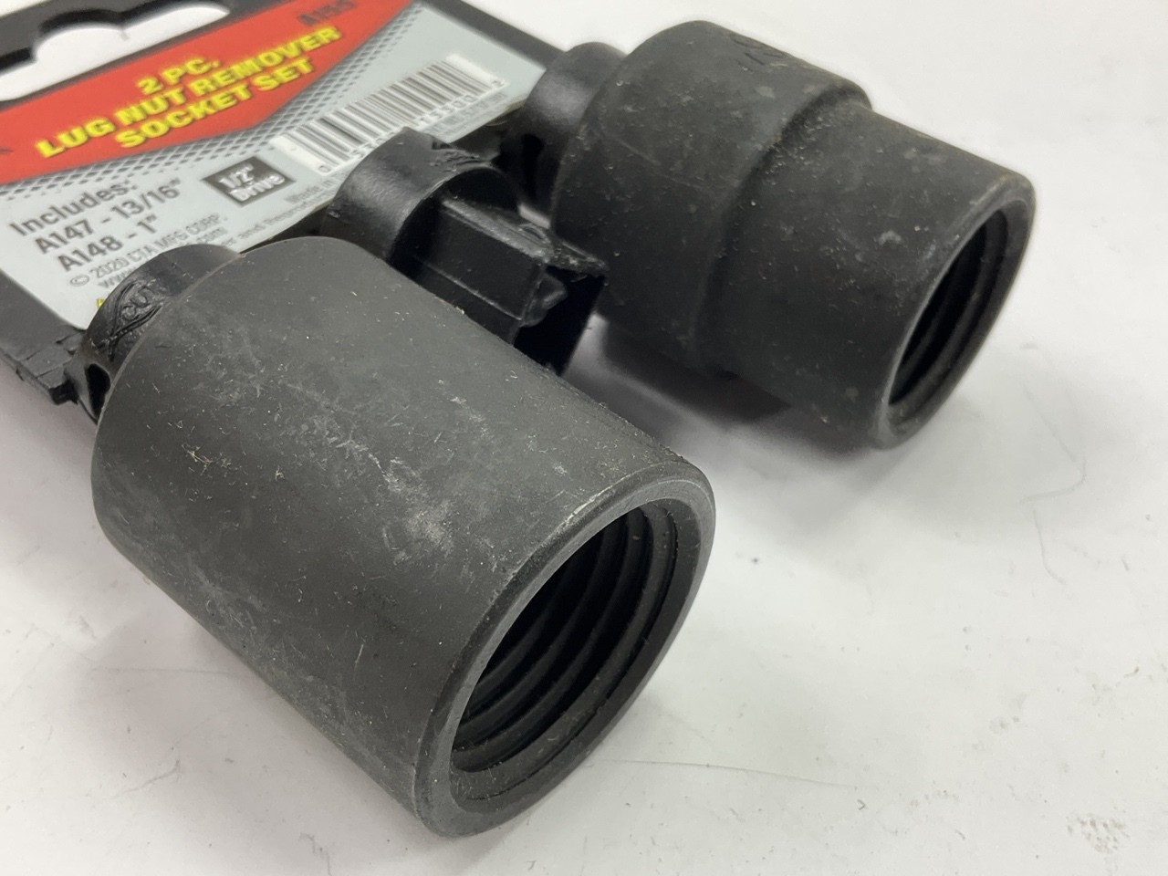 CTA Tools A155 2 Pc. Stripped Wheel Lug Nut Remover Socket Tool Set, 13/16″ & 1″