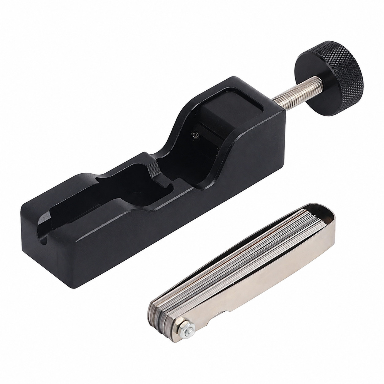 Universal Spark Plug Gap Tool With Steel Feeler Gauge Black 32 Blades