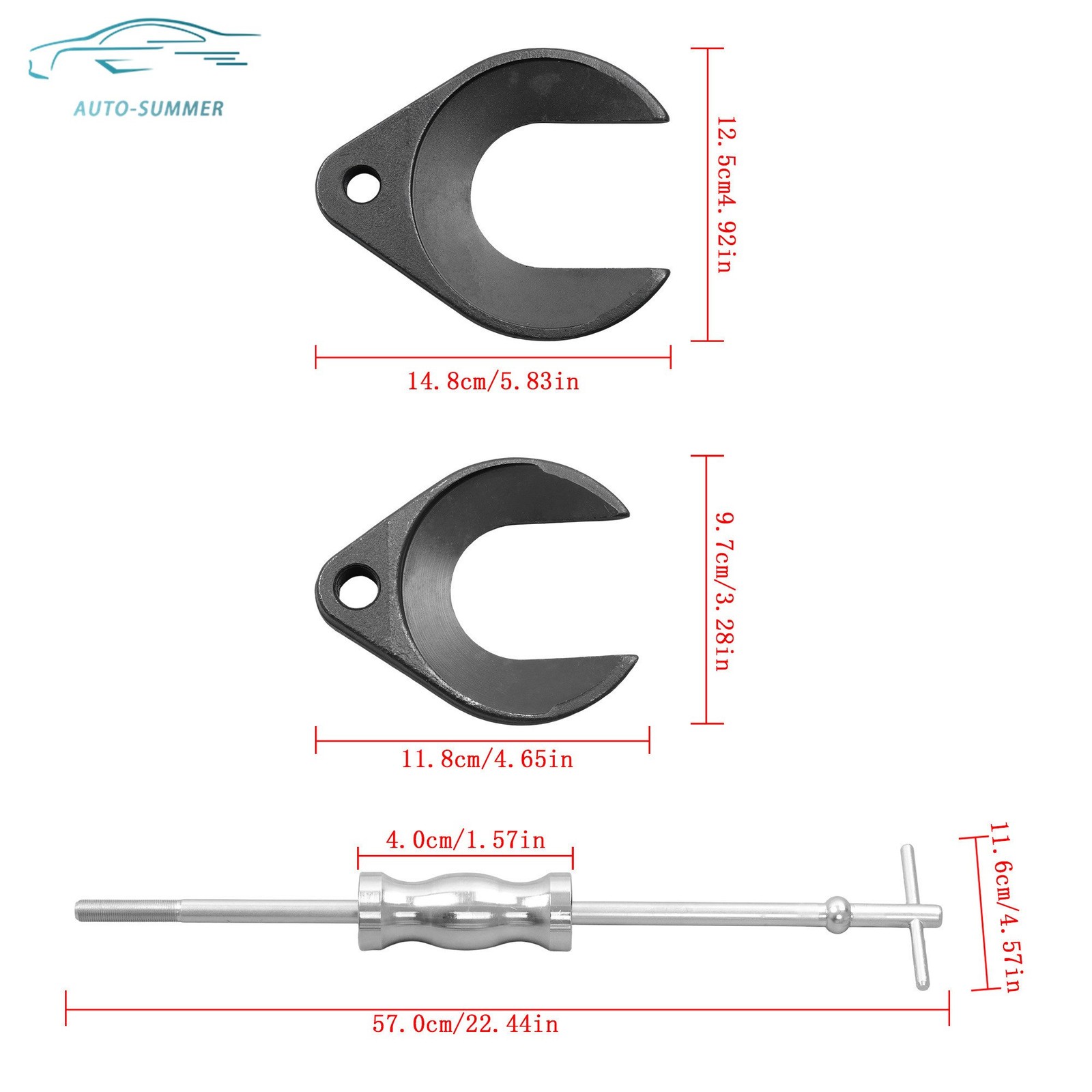 Heavy Duty Inner CV Axle Removal Tool w/ Slide Hammer & CV Joint Puller Set
