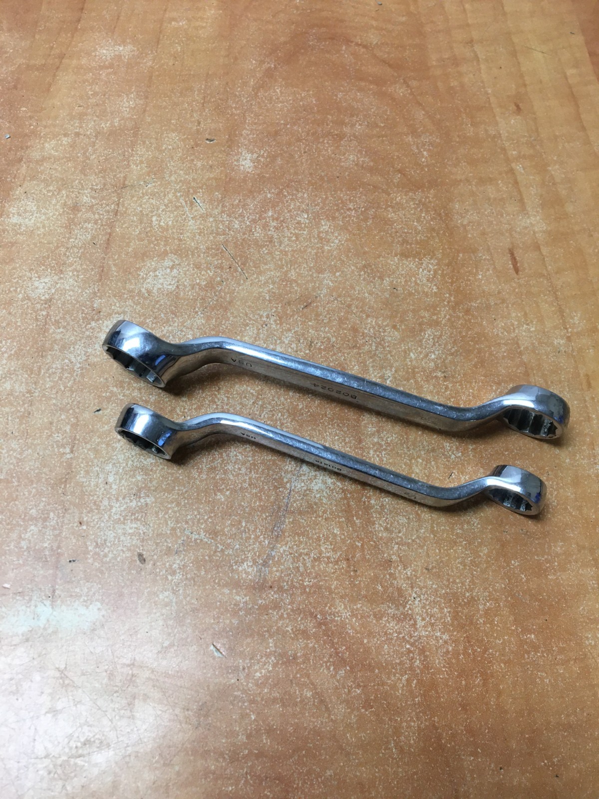 MAC BO2024 5/8X 3/4 BO1618 9/16×1/2 12 Point Short Offset Double Box End Wrench