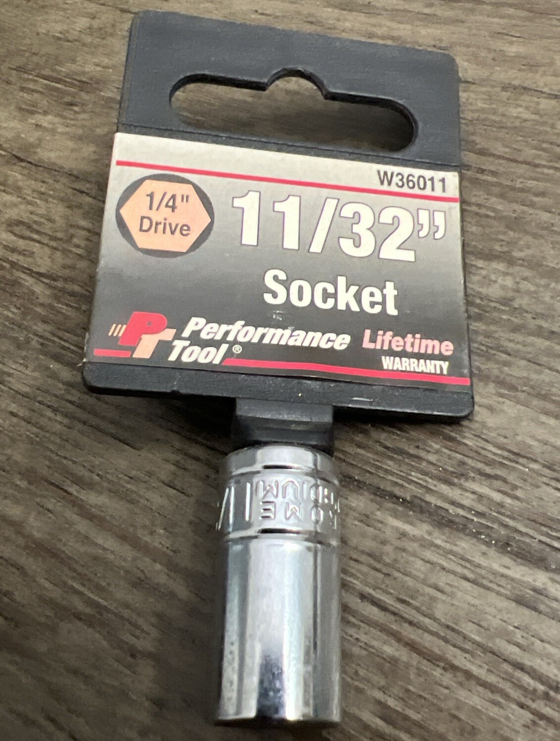 Performance Tool W36011 1/4 Inch Drive 11/32 Inch 6pt Socket