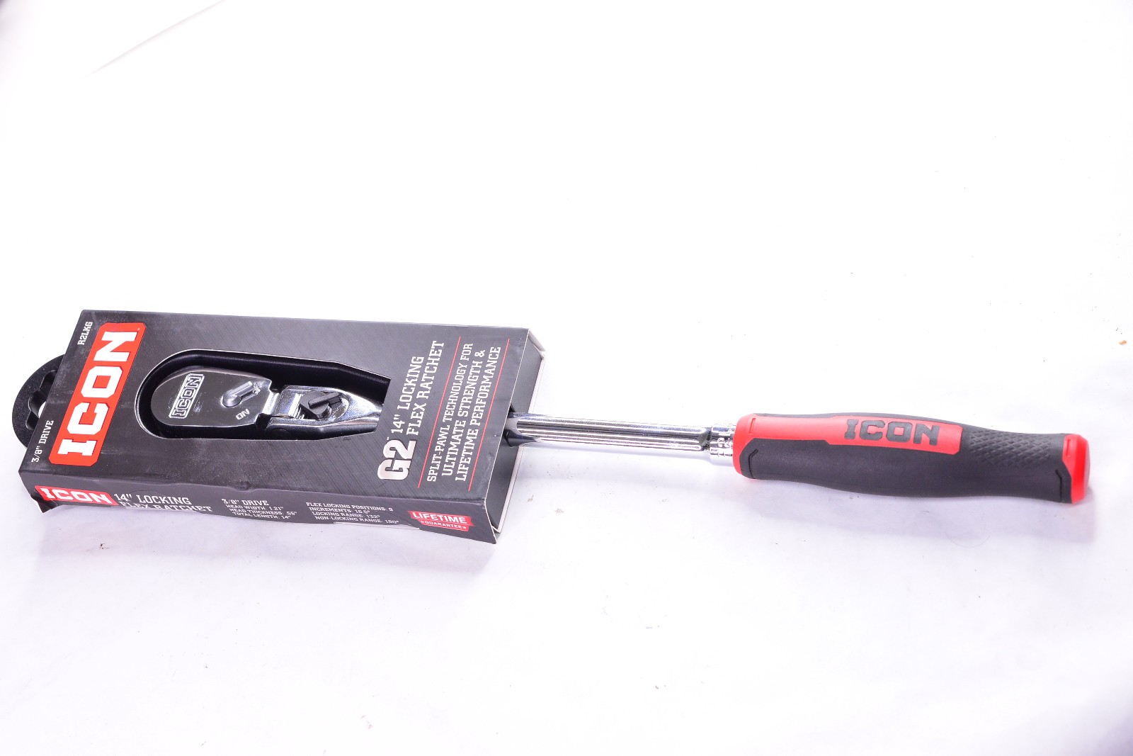 ICON R2LKG 3/8 INCH DRIVE G2 (GEN 2) 14 INCH LOCKING FLEX HEAD RATCHET