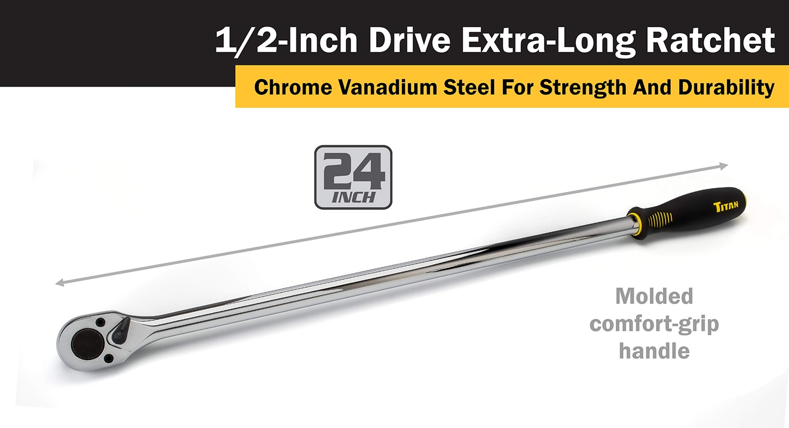 Titan Tools 1/4in Dr. 12in Extra-Long Ratchet (11304)