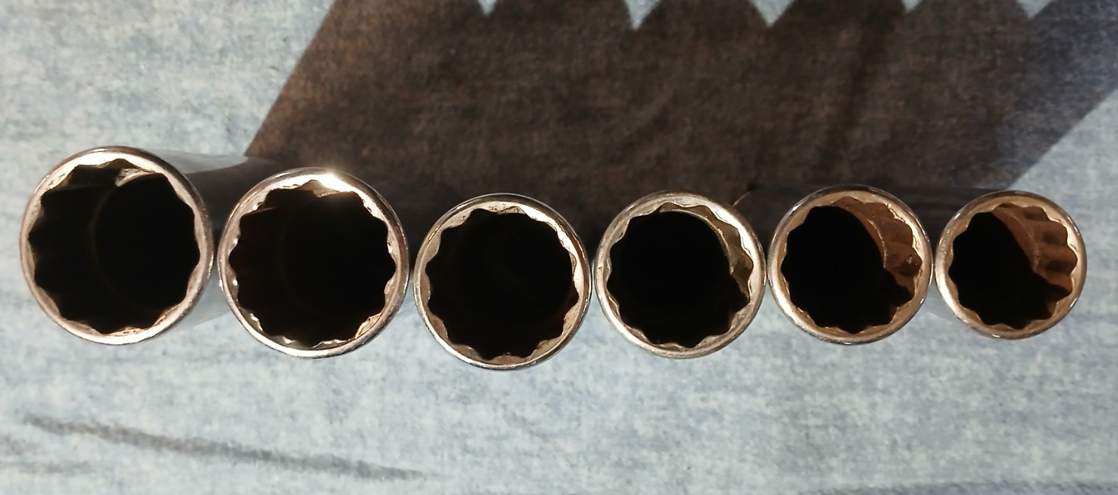 Snap On SAE Deep Socket Set 1/2″ Drive 12 Point 11/16-1 S221 S241 S261 S281 S301